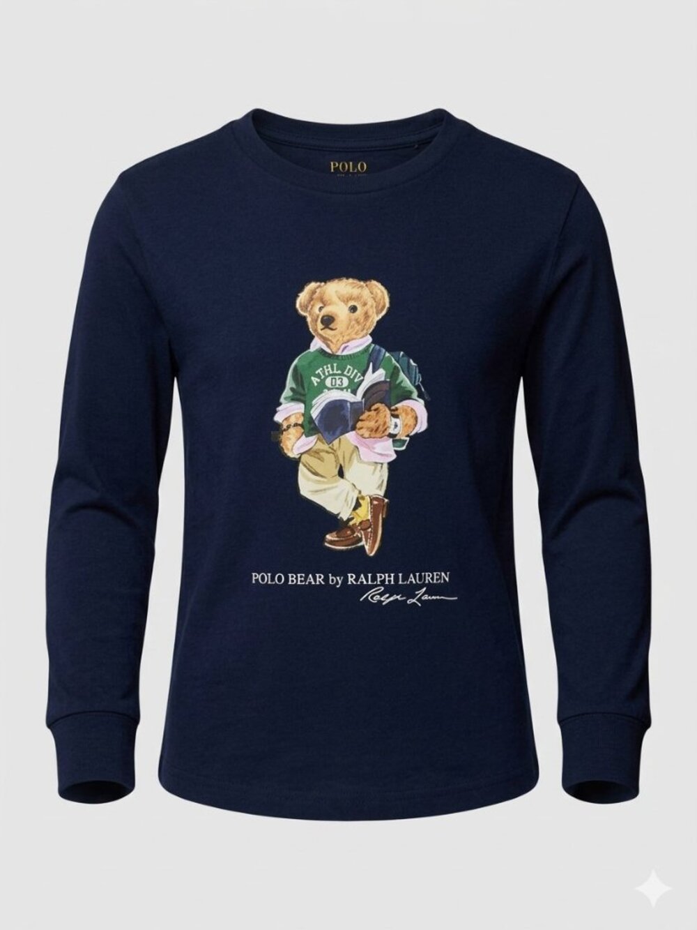 Polo by Ralph Lauren Kids Long Sleeve Preppy Bear Design T-shirt 3668